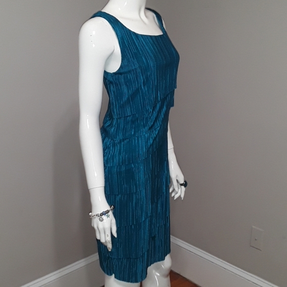 Connected Apparel Teal Dress - Picture 3 of 3